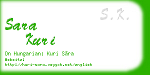 sara kuri business card